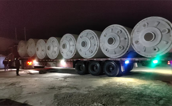 定西锥底桶交付现场